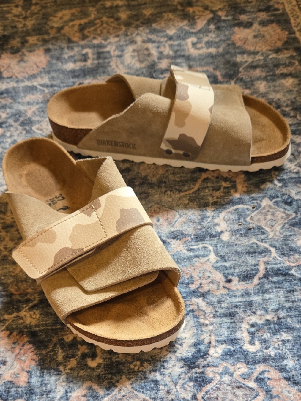 Birkenstock Limited Edition Kyoto Suede Taupe Camo Size Euro 37 W's 6/6.5 M's 4